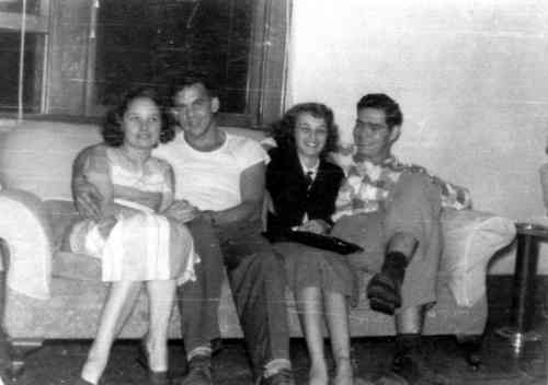 Laurens Reeves and friend; Bill and Etta Merle (Sullivan) Hendry